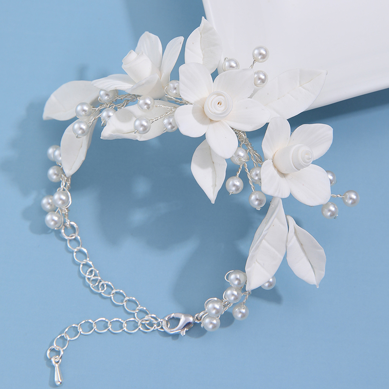 Ins Clay Flower Bridal Bracele - Snake Plant Ceramic 评论和价格