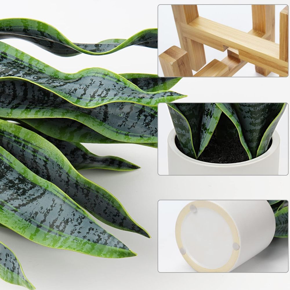 Artificial Snake Plant Potted  - Snake Plant Ceramic 评论和价格