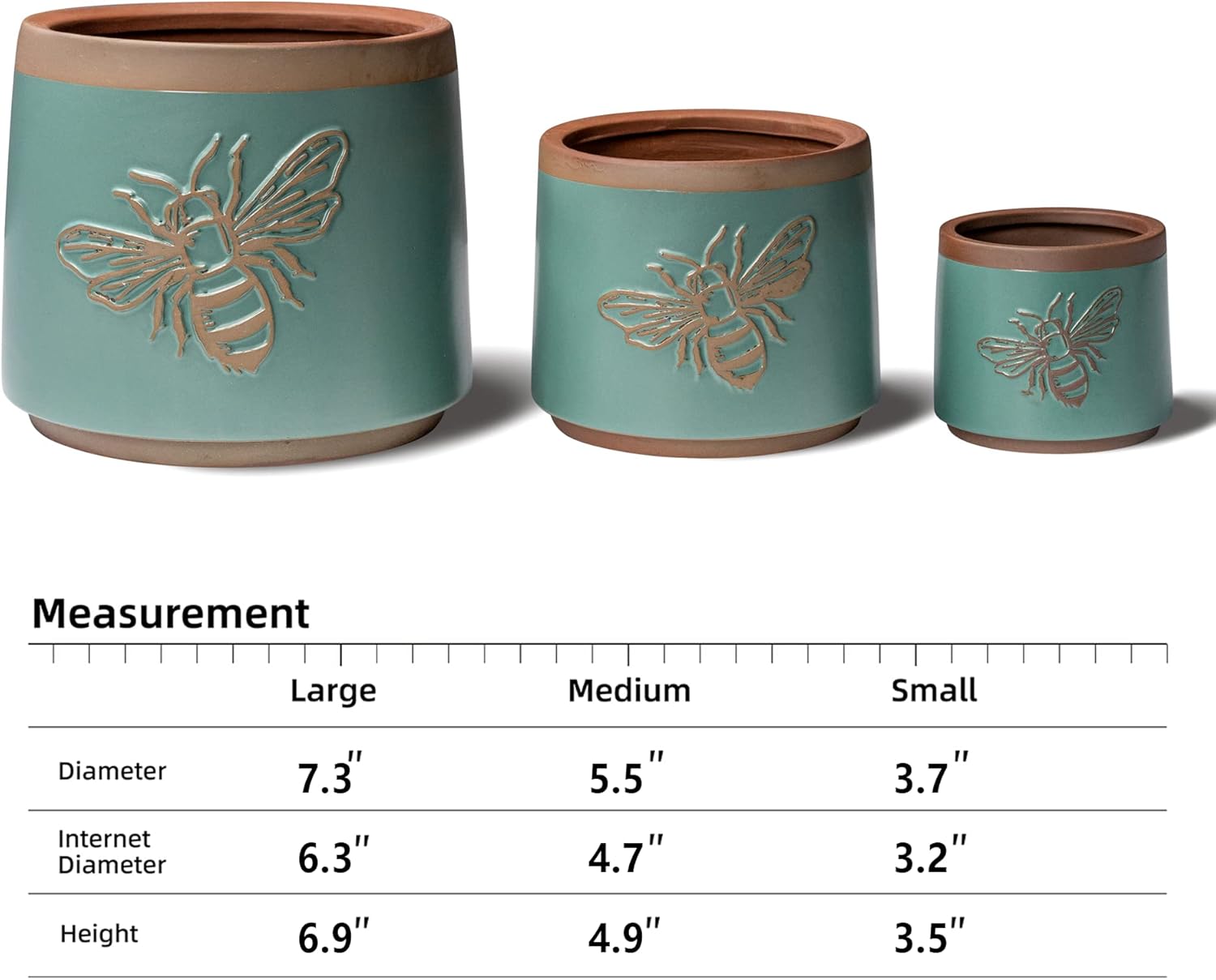 Terracotta Pots with Drainage  - Snake Plant Ceramic 评论和价格