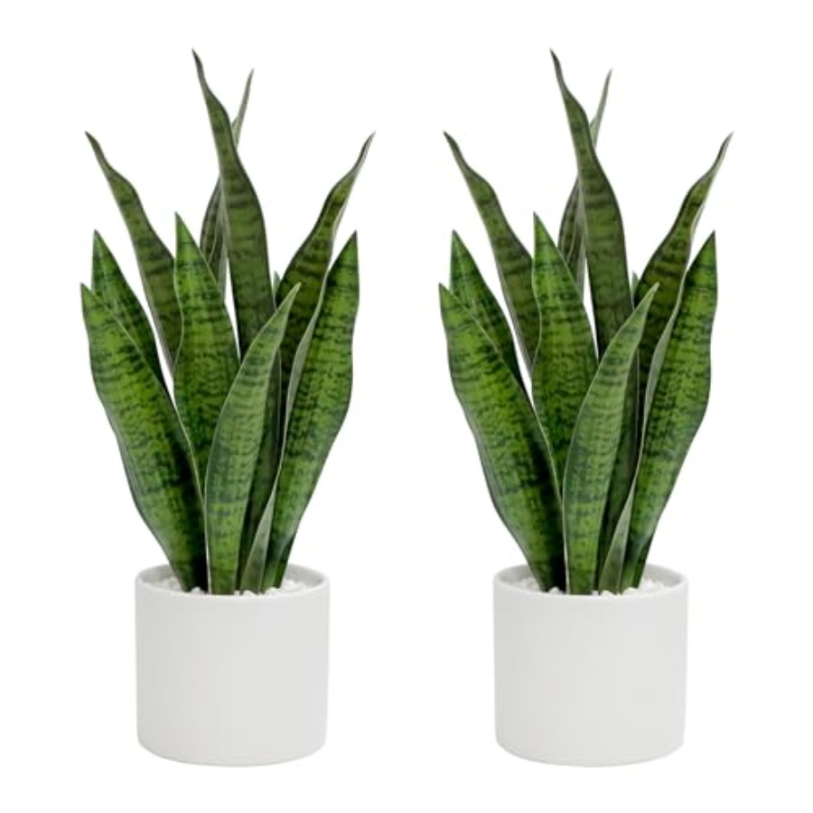 Artificial Snake Plant Set of  - Snake Plant Ceramic 评论和价格